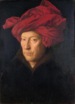 Portrait Of A Man In A Turban, Possibly A Self-portrait Artwork by Jan van Eyck