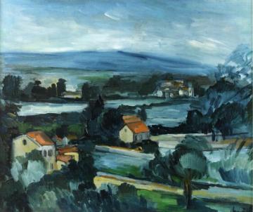 Landscape With Houses Artwork by Maurice De Vlaminck