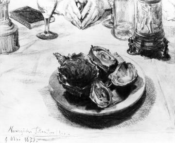 Norwegian Oysters Artwork by Adolph von Menzel
