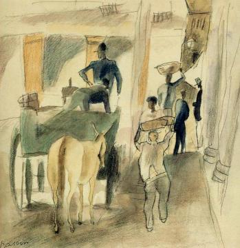A Street in Cuba Artwork by Jules Pascin