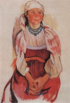 Young Woman Artwork by Zinaida Serebriakova