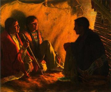 Chief's Council Artwork by Joseph Henry Sharp