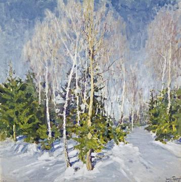 Winter Landscape Artwork by Igor Grabar