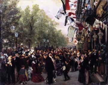 Departure Of King William I For The Army, 31 July 1870 Artwork by Adolph von Menzel