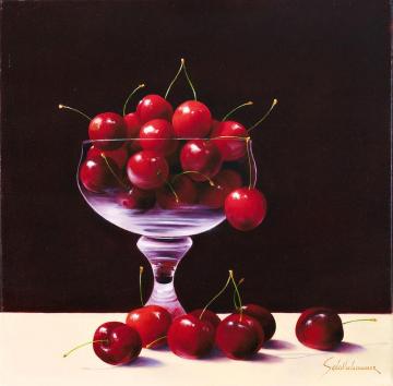 Cherries Artwork by Heinz Scholnhammer