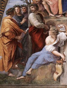 The Parnassus (detail 11) (Stanza della Segnatura) Artwork by Raphael