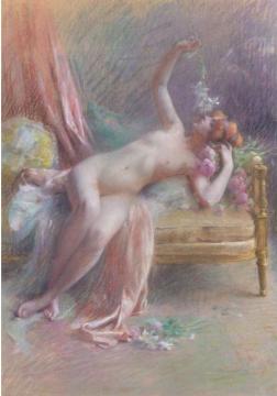 Reclining Nude Artwork by Delphin Enjolras