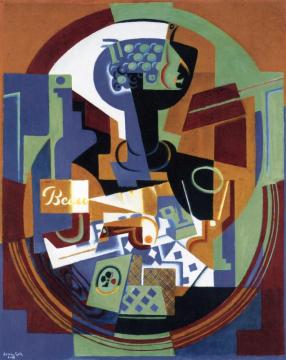 Compotier And Playing Cards Artwork by Juan Gris