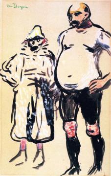 Saucisse And Pépino Artwork by Kees Van Dongen