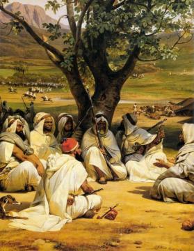 Arab Chieftains In Council Artwork by Horace Vernet