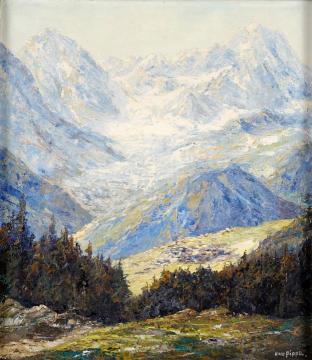 View Of Murren Artwork by Otto Pippel