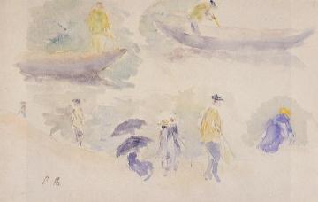 The Banks of the Seine Artwork by Berthe Morisot