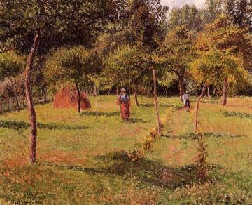 Enclosed Field at Eragny Artwork by Camille Pissarro