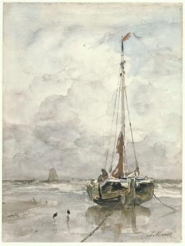 Visserspink aan het strand Artwork by Jacob Maris