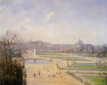The Bassin des Tuileries: Afternoon, Sun Artwork by Camille Pissarro
