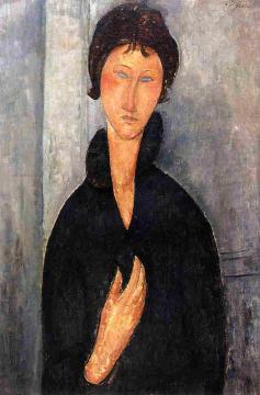 Woman with Blue Eyes Artwork by Amedeo Modigliani