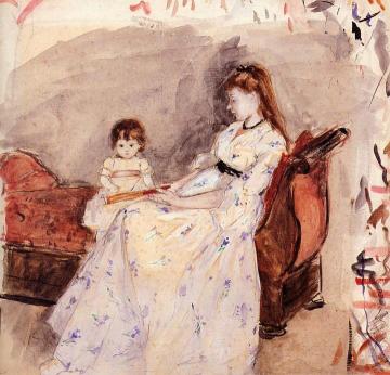 The Artist's Sister Edma with Her Daughter Jeanne Artwork by Berthe Morisot