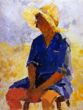 Mudhead Figure Study Artwork by Charles W. Hawthorne