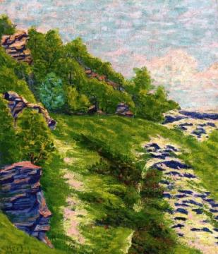 Wooded Coast A Roche-goyon Artwork by Auguste Herbin