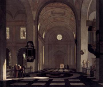 Interior Of A Baroque Church Artwork by Emanuel de Witte