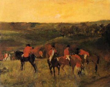 The Start of the Hunt Artwork by Edgar Degas