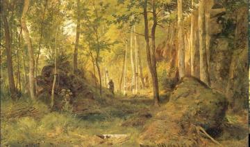 Landscape With Hunter, Island Valaam Artwork by Ivan Ivanovich Shishkin