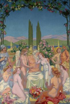 In The Presence Of Gods Jupiter Bestows Immortality On Psyche And Celebrates Her Marriage To Eros Artwork by Maurice Denis