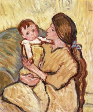 Motherhood Artwork by Louis Valtat