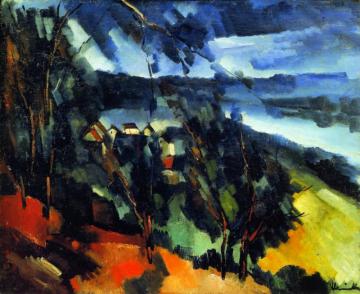 River Bank Artwork by Maurice De Vlaminck