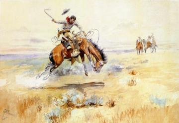 The Bronco Buster Artwork by Charles Marion Russell