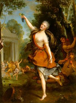 Mademoiselle Prévost as a bacchante Artwork by Jean Raoux