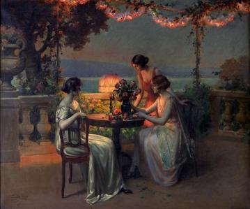 Soir Sur La Terrasse A La Pergola Artwork by Delphin Enjolras