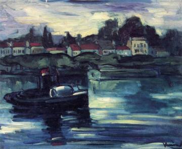 Barge On The Seine Artwork by Maurice De Vlaminck