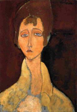 Woman in White Coat Artwork by Amedeo Modigliani