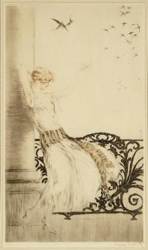 Swallows Artwork by Louis Icart