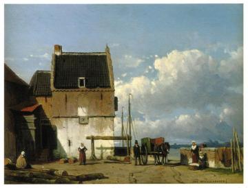 View Of The Old Harbour And Bottelpoort In Nijmegen Artwork by Johan Hendrik Weissenbruch
