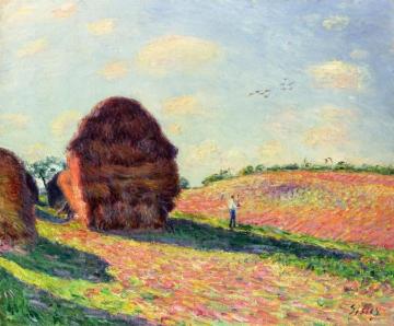 Haystacks Artwork by Alfred Sisley