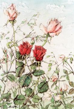 Roses Artwork by Tsuguharu Foujita