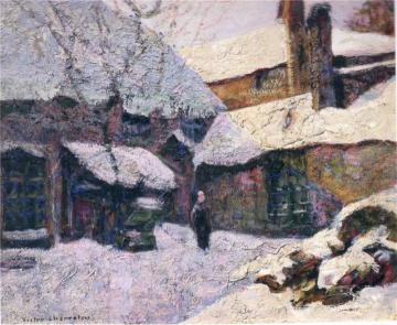 Farm in Bresouleilles Artwork by Victor Charreton