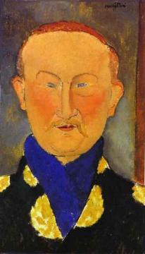 Portrait of Leon Bakst Artwork by Amedeo Modigliani