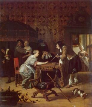 Tric-Trac Players Artwork by Jan Steen