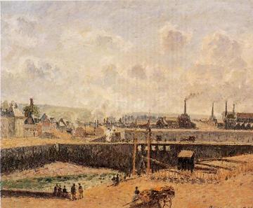Dieppe, Dunquesne Basin, Low Tide, Sun, Morning Artwork by Camille Pissarro