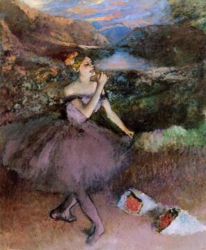 Dancer with Bouquets Artwork by Edgar Degas