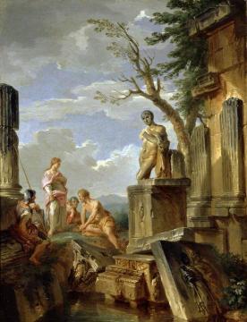 Ruins with a Sibyl and other Figures Artwork by Giovanni Paolo Pannini