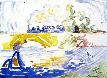 The Viaduct, Asnieres Artwork by Paul Signac