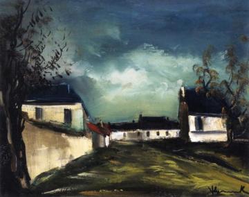Village Street Artwork by Maurice De Vlaminck