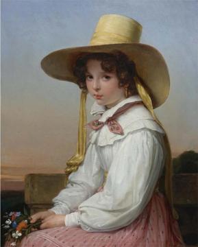 Portrait Of Nency Destouches Artwork by Auguste Jean Baptiste Vinchon