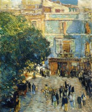 Square at Sevilla Artwork by Frederick Childe Hassam