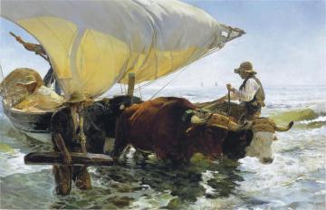 The Return from Fishing Artwork by Joaquin Sorolla y Bastida