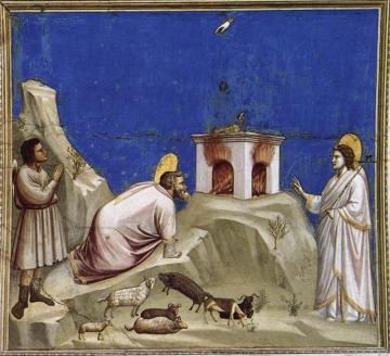 Scenes From The Life Of Joachim: 4. Joachim's Sacrificial Offering (cappella Scrovegni (arena Chapel), Padua) Artwork by Giotto di Bondone
